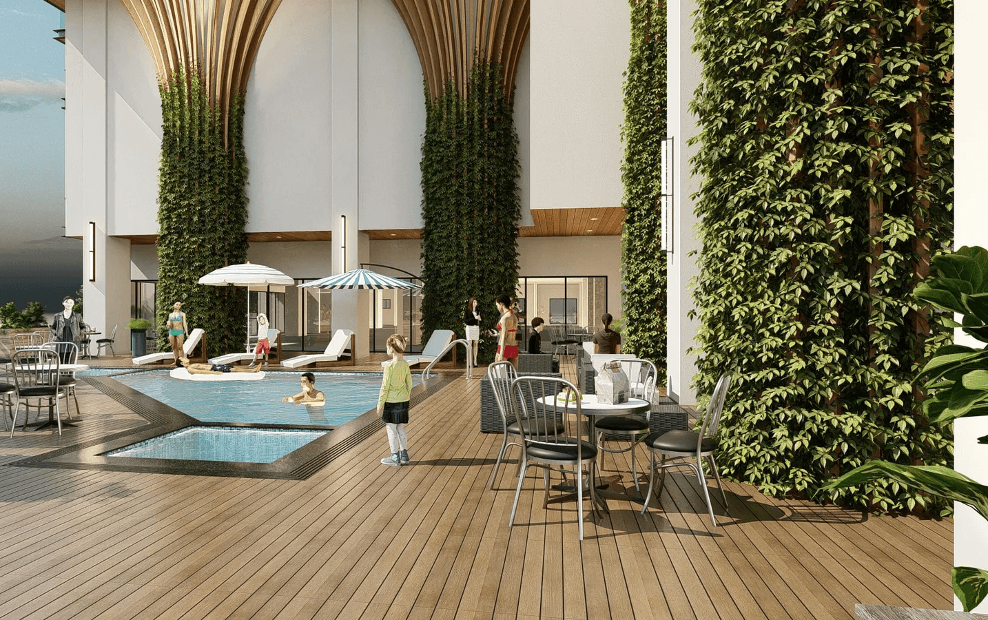 Heaven 20 Heights — rooftop pool deck